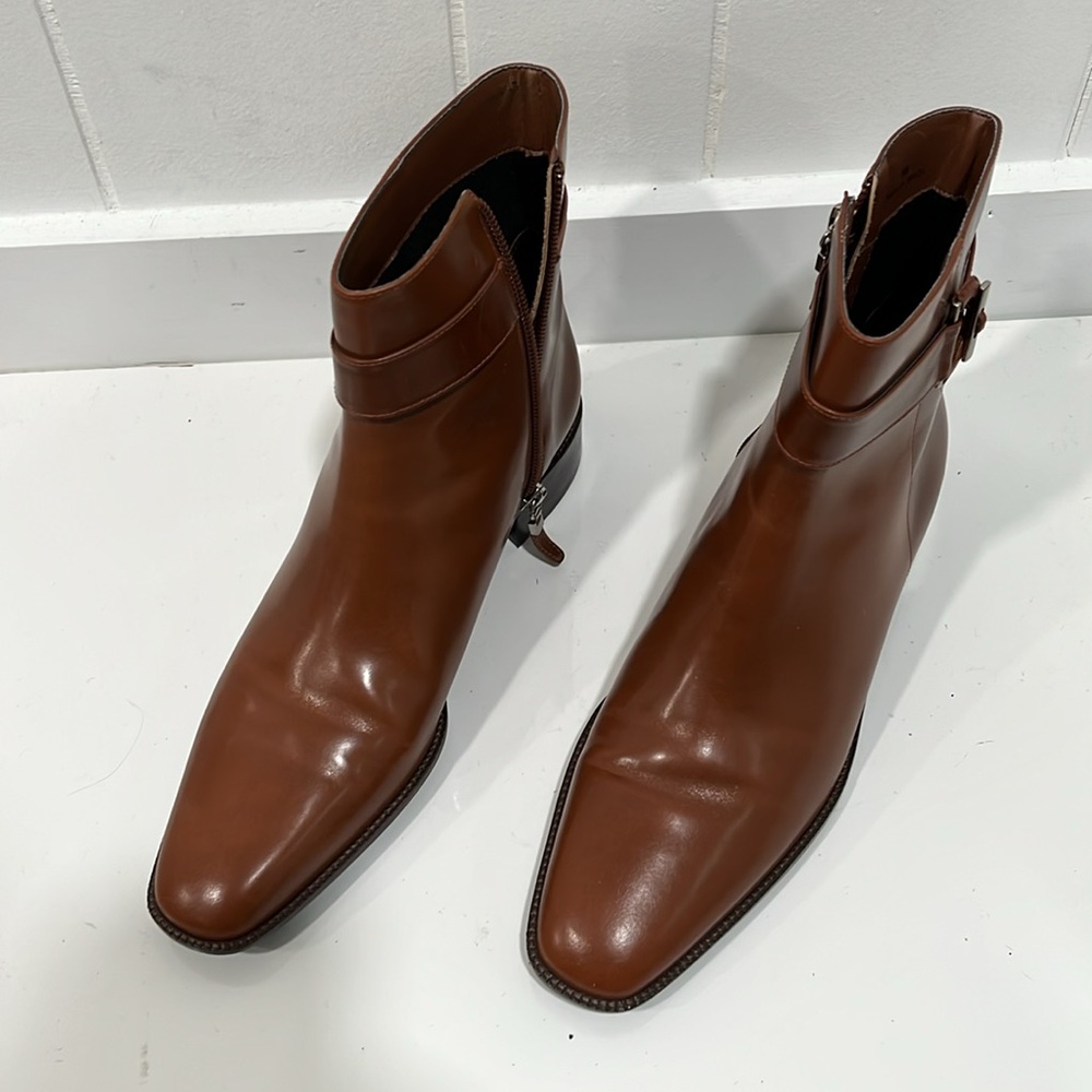 Talbots Western Ankle Booties‎ Sz 9B  Brown Leather Equestrian Boots